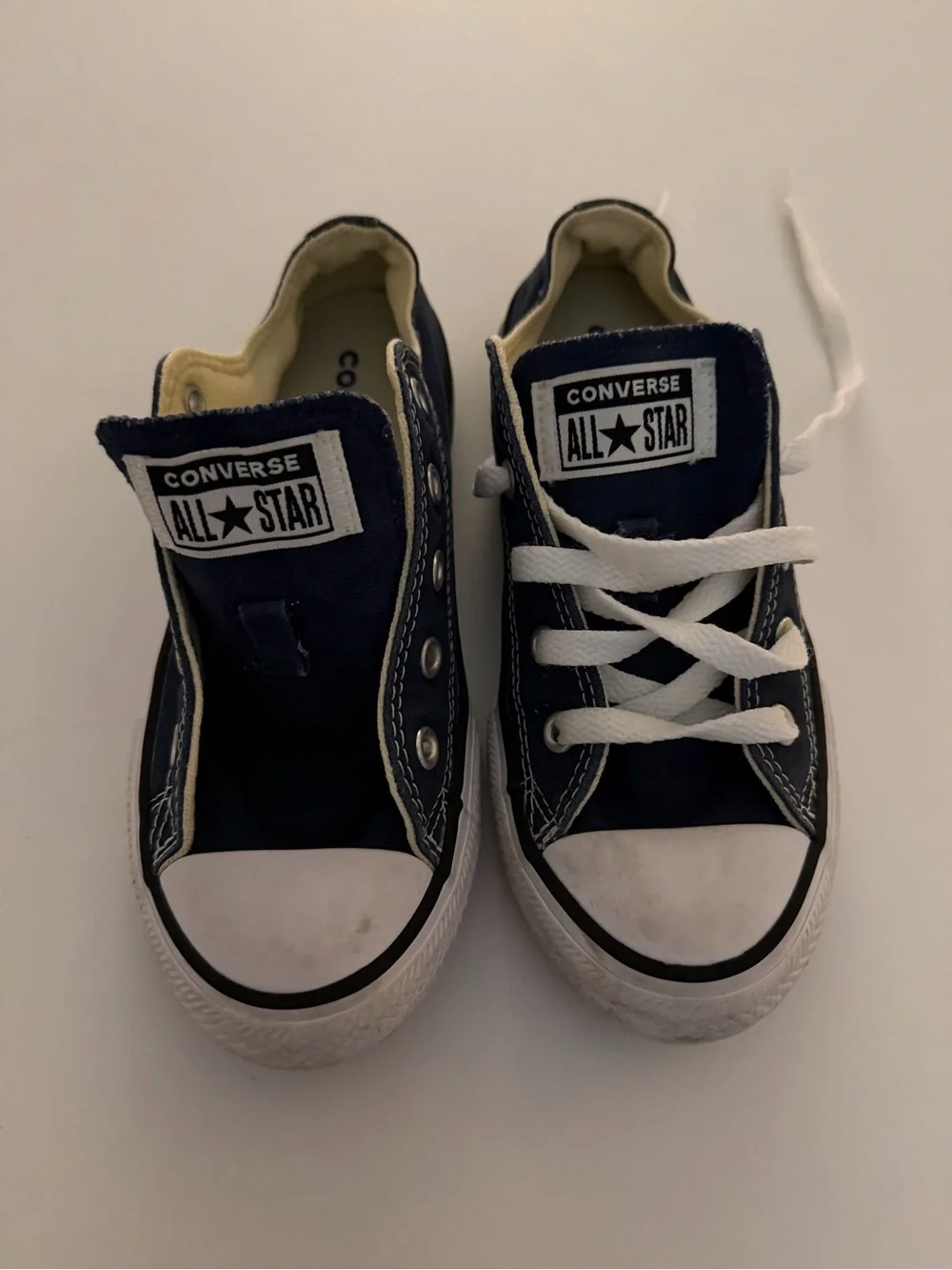 Converse Kids Navy and White Low-Top Sneakers